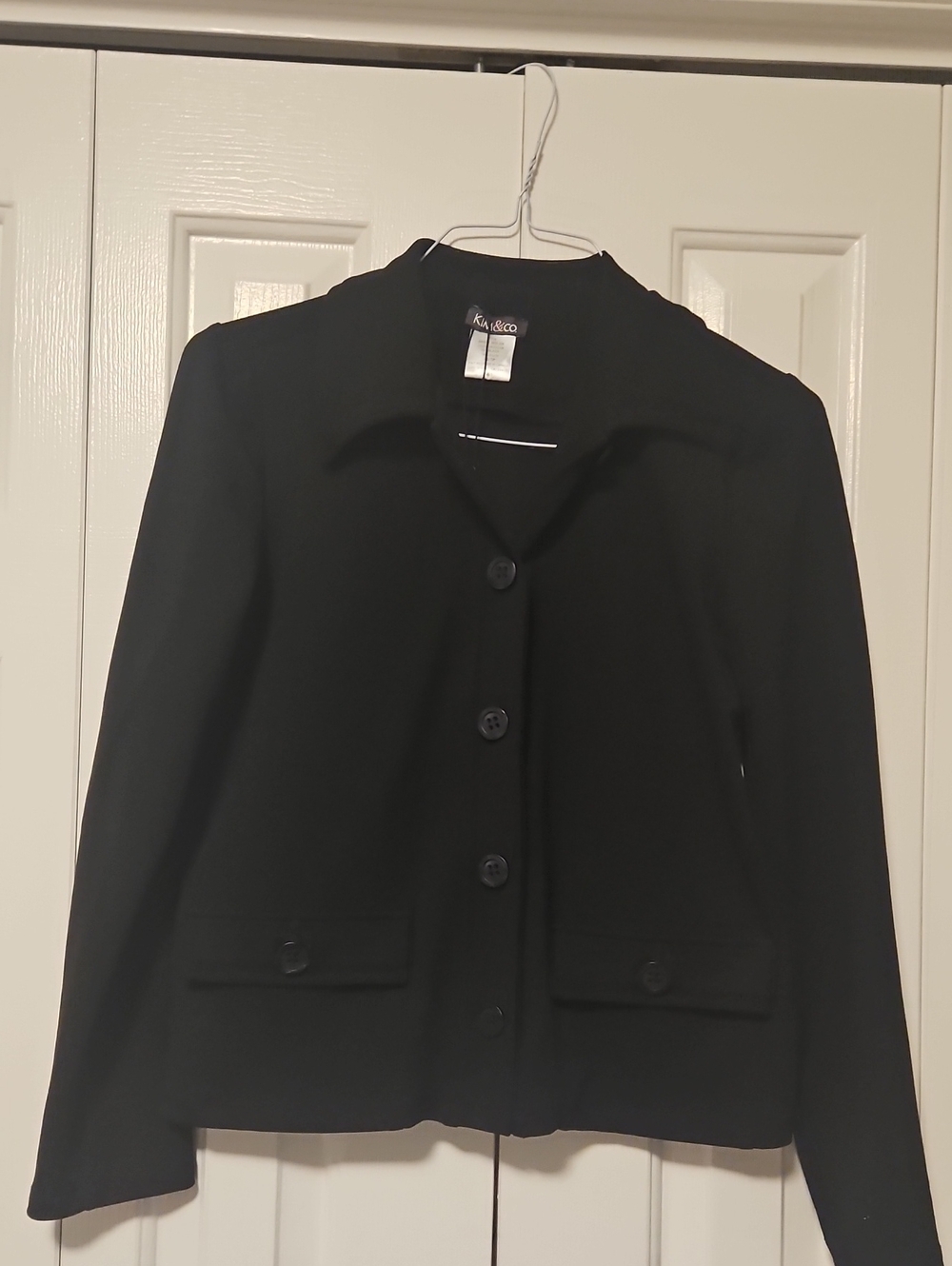 Kensie Black Button-Front Women's Blazer